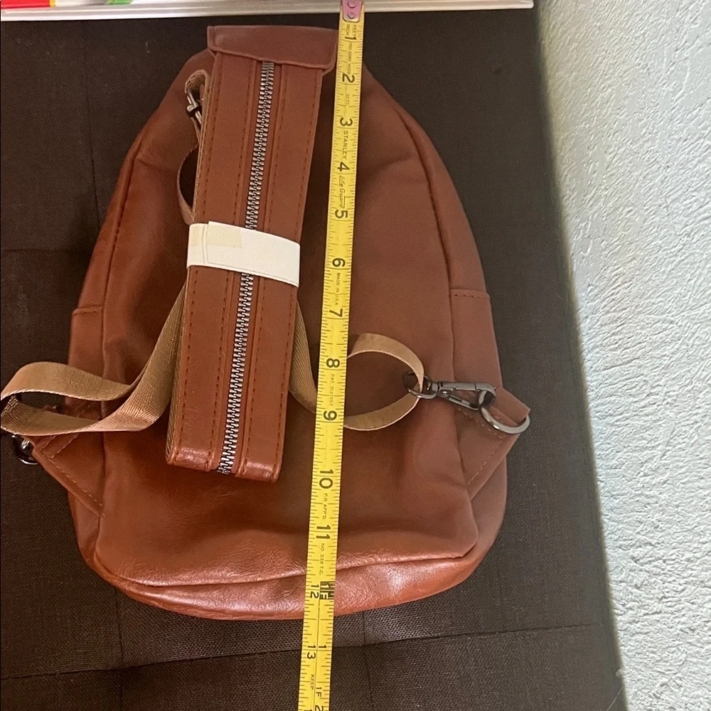 #1347=Brown Embossed Women's Backpack - Picture 5 of 7